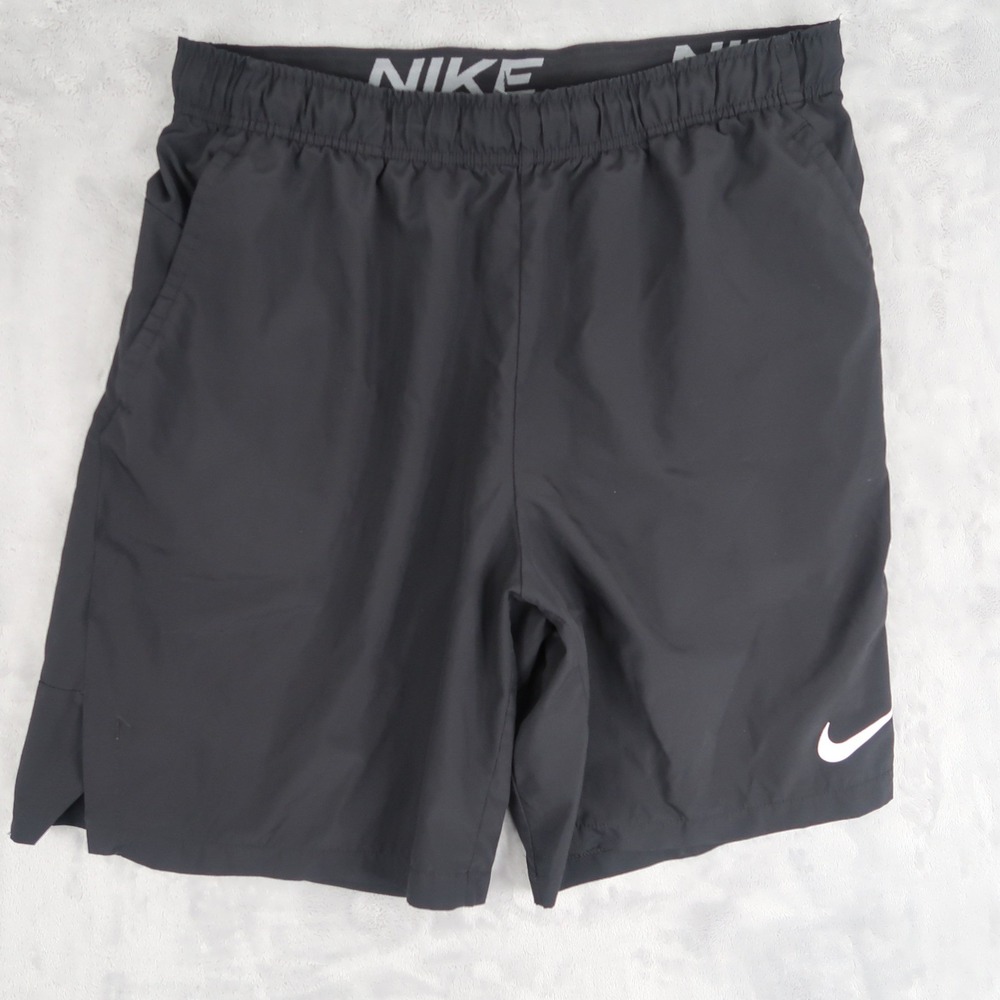 Nike Shorts Mens L Black Dri-FIT CU4945-010 Training Athletic Sporty Logo